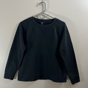 J.Crew black raglan french terry crewneck sweatshirt size medium